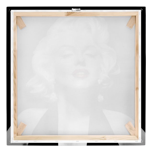 Czarno białe obrazy Marilyn z czerwonymi ustami