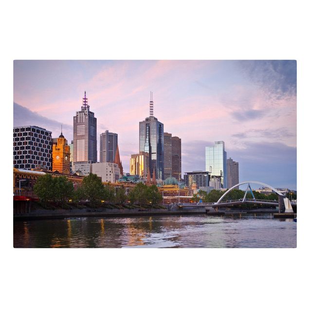 Obrazy nowoczesne Melbourne w promieniach zachodzącego słońca