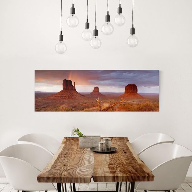 Obrazy do salonu Monument Valley o zachodzie słońca