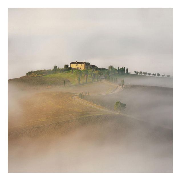 Obrazy na ścianę krajobrazy Poranna mgła w Toskanii