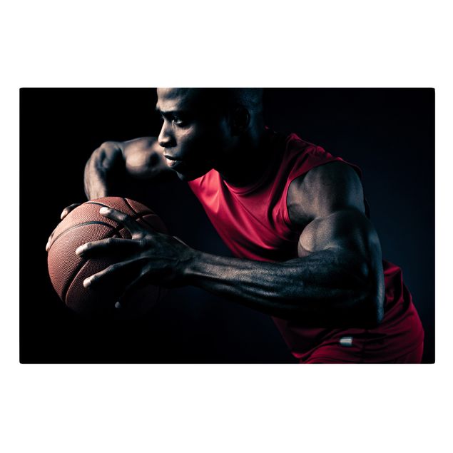 Obrazy sport Ujęcie koszykarza z bliska
