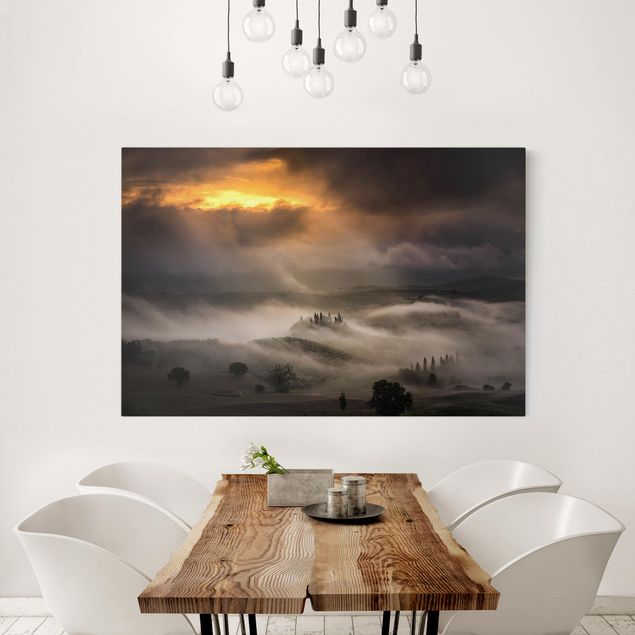 Obrazy do salonu Fale mgły