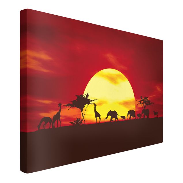 Obrazy na ścianę krajobrazy Karawana o zachodzie słońca