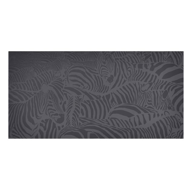 Obrazy zebra Czarna z paskiem w kształcie zebry
