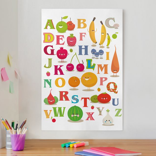 Pokój niemowlęcy i dziecięcy  Zabawny alfabet owocowo-warzywny