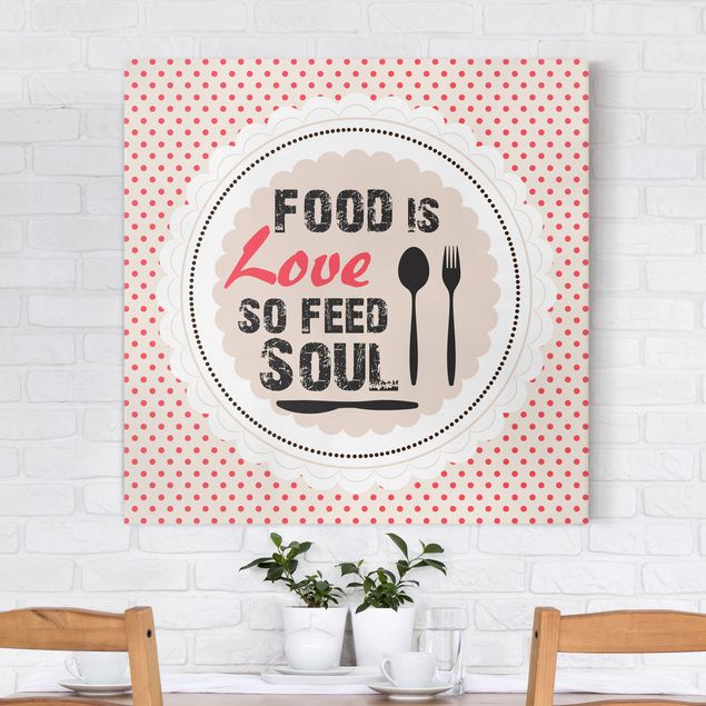 Dekoracja do kuchni Żywność to miłość