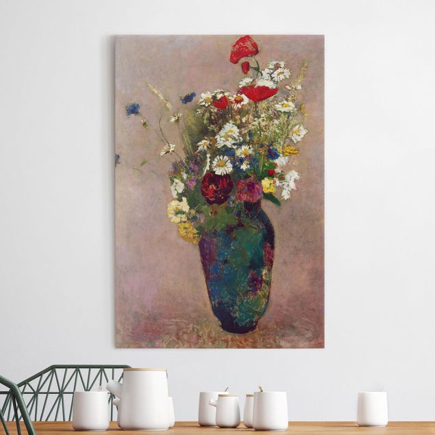 Obrazy maki Odilon Redon - Wazon na kwiaty z makami