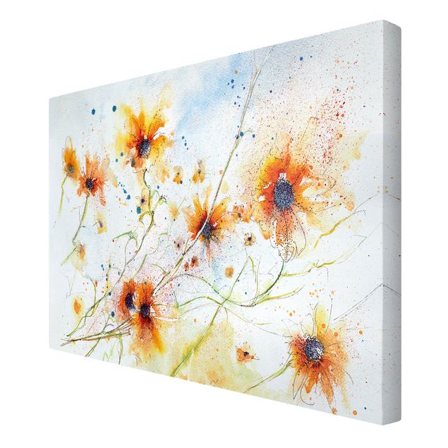 Obrazy na płótnie słoneczniki Malowane kwiaty