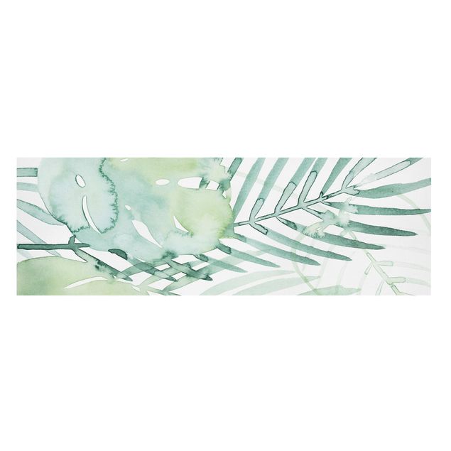 Obrazy motywy kwiatowe Akwarelowy liść palmy I