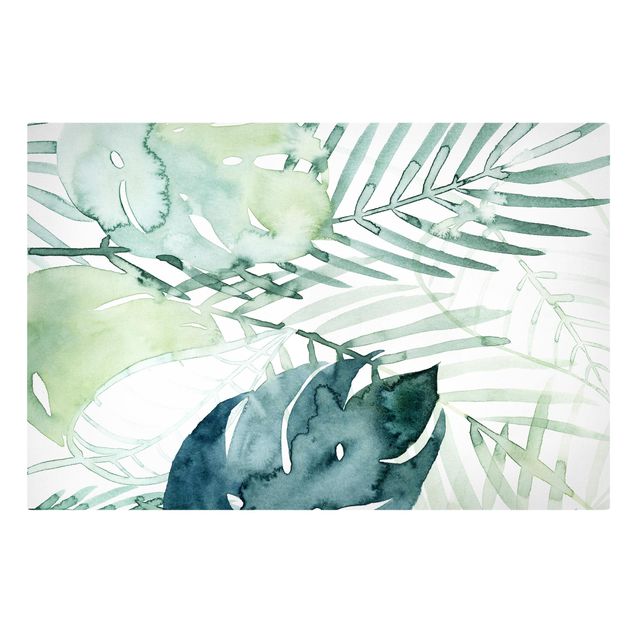 Obrazy motywy kwiatowe Akwarelowy liść palmy I