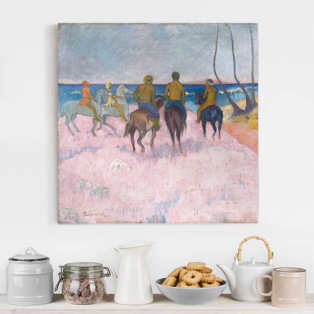 Obrazy do salonu Paul Gauguin - Jeździec na plaży