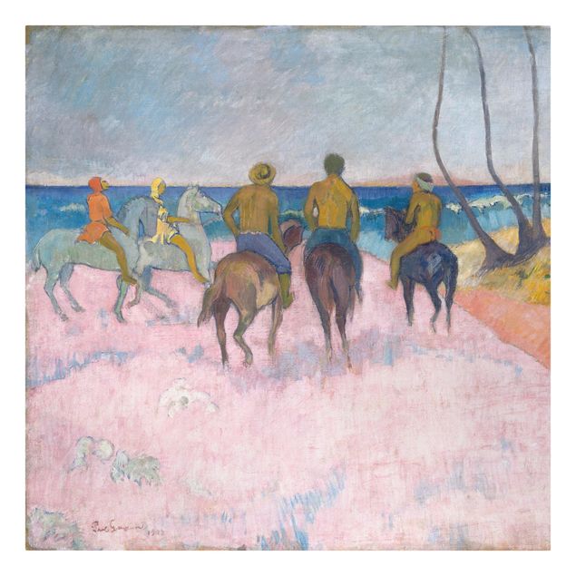 Obrazy portret Paul Gauguin - Jeździec na plaży