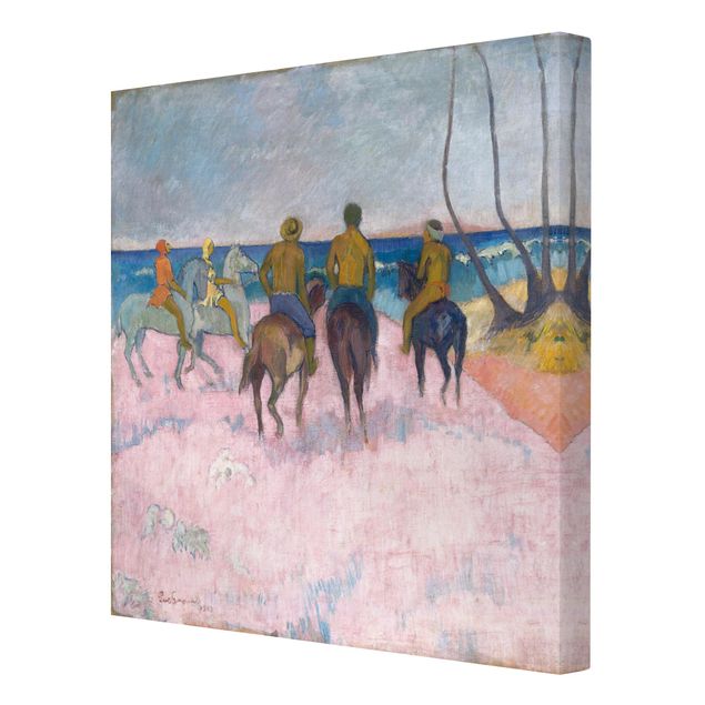 Konie obrazy na płótnie Paul Gauguin - Jeździec na plaży