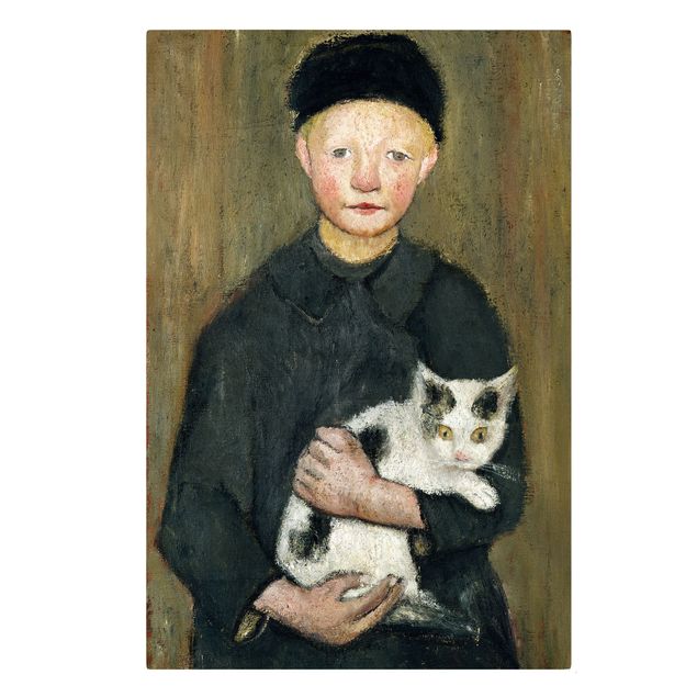 Koty obrazy Paula Modersohn-Becker - Chłopiec z kotem