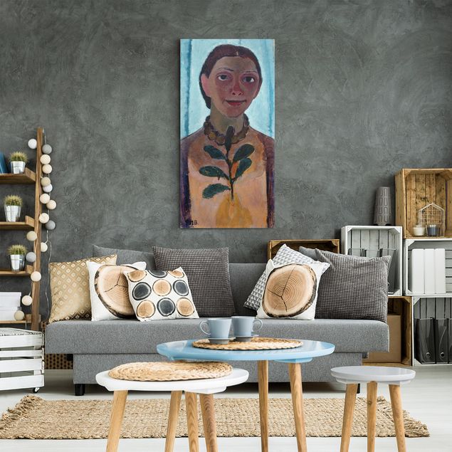 Nowoczesne obrazy do salonu Paula Modersohn-Becker - Autoportret