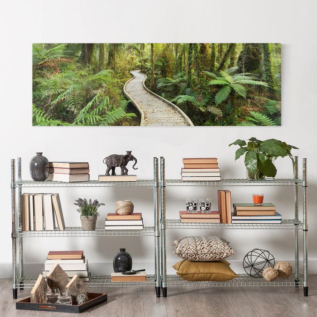 Obrazy do salonu nowoczesne Ścieżka w dżungli