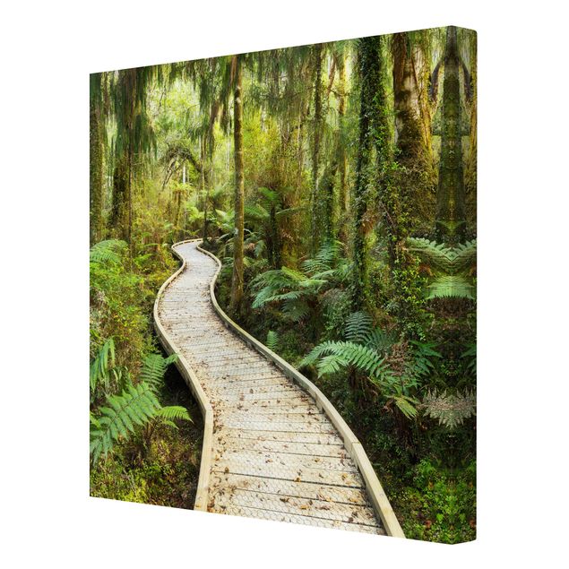 Zielony obraz Ścieżka w dżungli