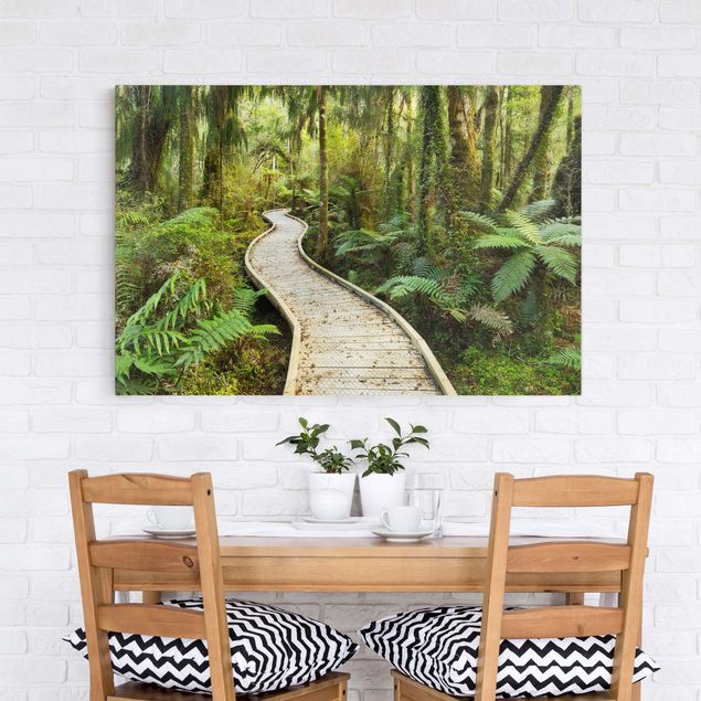 Obrazy do salonu nowoczesne Ścieżka w dżungli