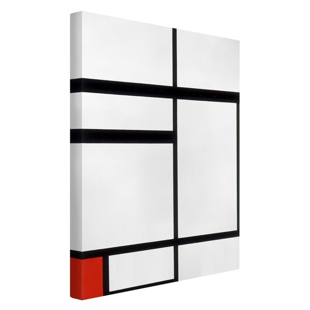 Nowoczesne obrazy Piet Mondrian - Kompozycja Red czarno-biały