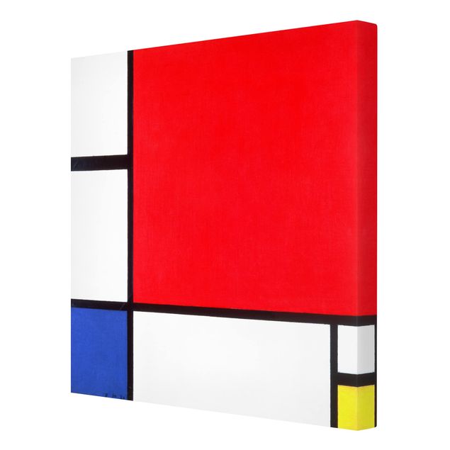 Obrazy na płótnie abstrakcja Piet Mondrian - Kompozycja Czerwony Niebieski Żółty