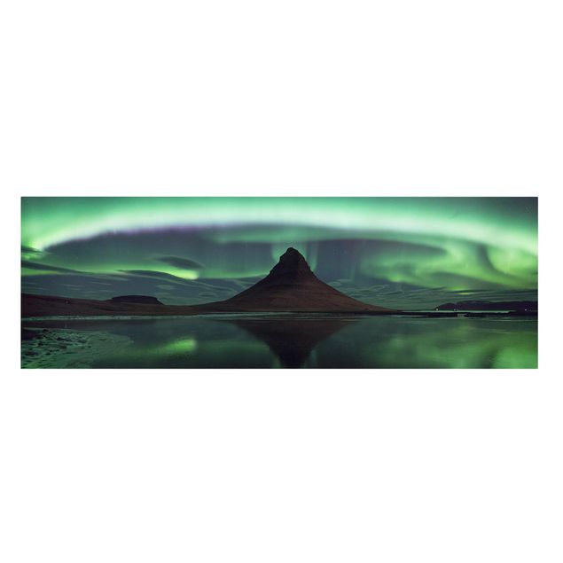 Obrazy krajobraz Światło polarne na Islandii