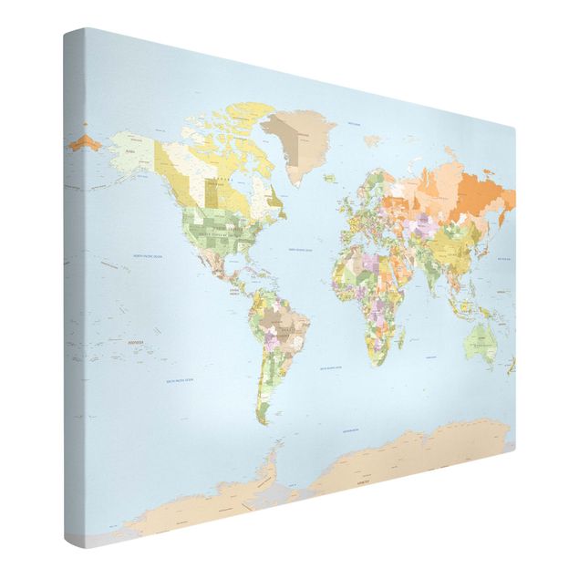 Kolorowe obrazy Polityczna mapa świata