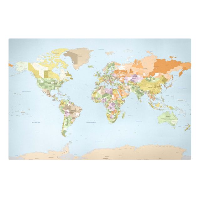 Obraz mapa świata Polityczna mapa świata