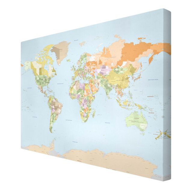 Obrazy na ścianę Polityczna mapa świata