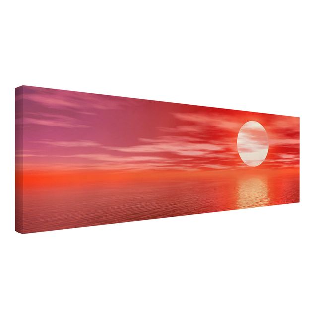 Morze obraz Czerwony zachód słońca