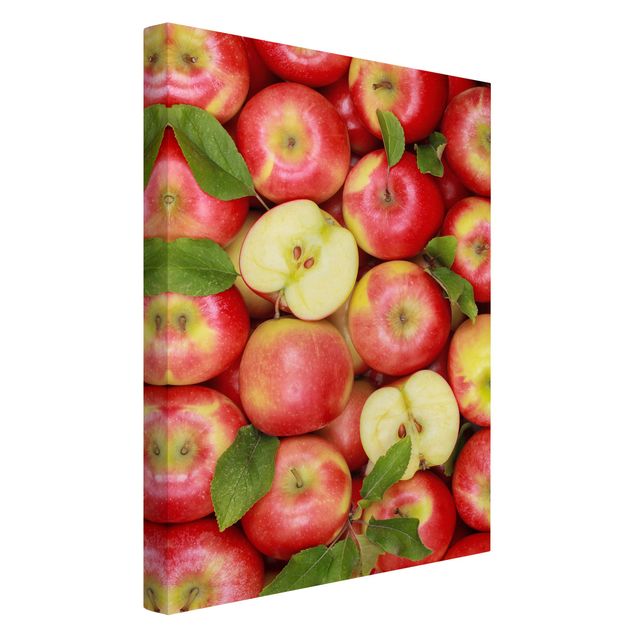 Czerwony obraz soczyste jabłka