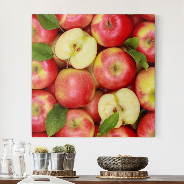 Obrazy z owocami soczyste jabłka