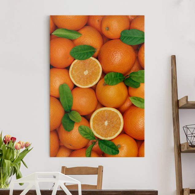 Obrazy z owocami soczyste pomarańcze