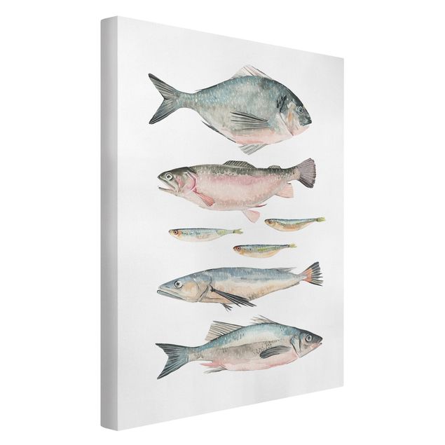 Ryby obrazy Siedem rybek w akwareli II