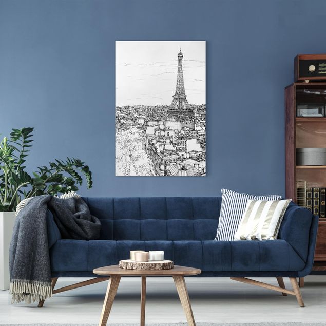 Nowoczesne obrazy Studium miasta - Paryż