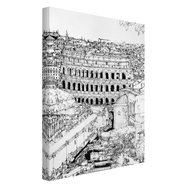 Obrazy nowoczesne Studium miasta - Rzym