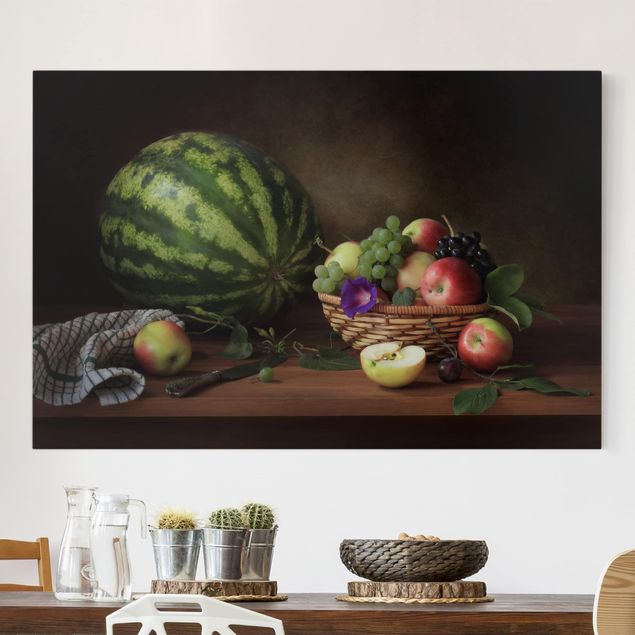 Obrazy owoc Nieustanne życie z melonem