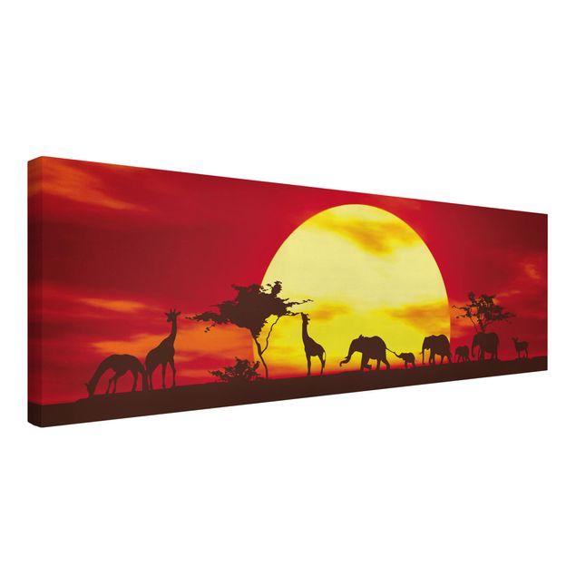 Obrazy na ścianę krajobrazy Karawana o zachodzie słońca