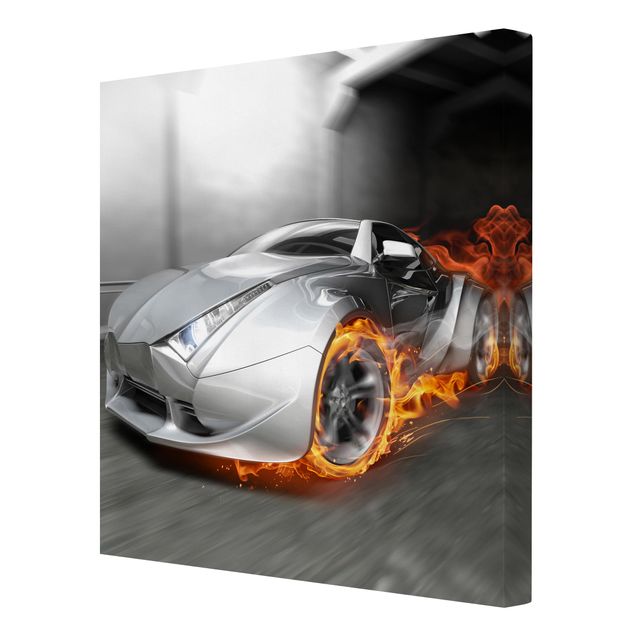 Obrazy na płótnie Samochód w ogniu