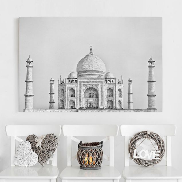 Dekoracja do kuchni Taj Mahal w kolorze szarym