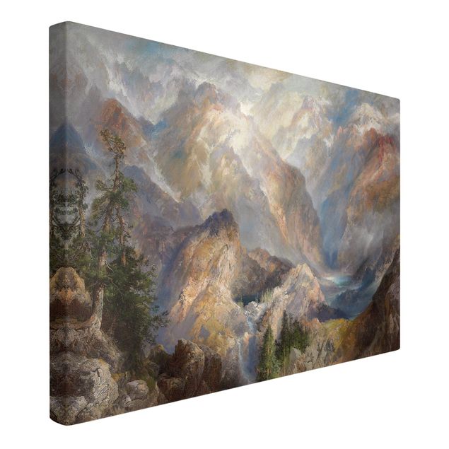 Góry obraz Thomas Moran - Poranek w Sierrach