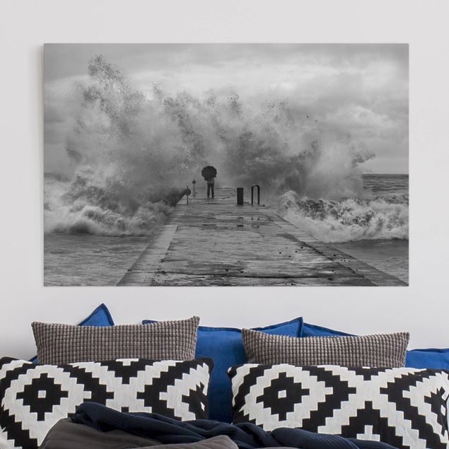 Obrazy do salonu nowoczesne Morze wirujące