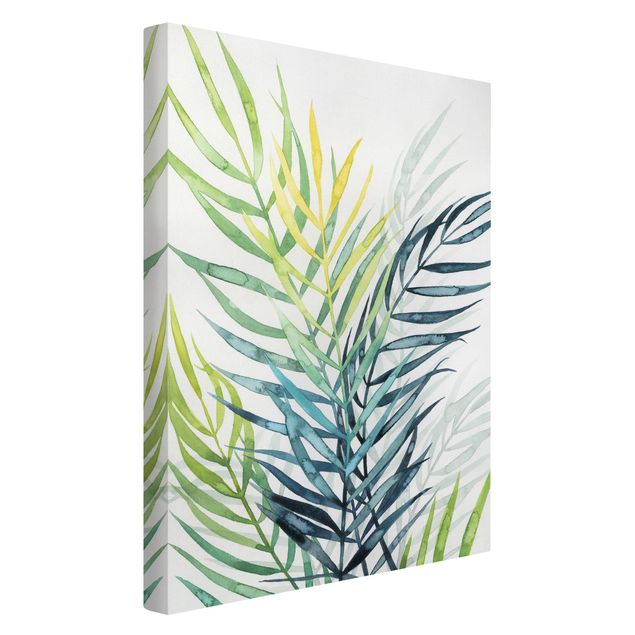 Obrazy z motywem kwiatowym Tropikalne liście - drzewo palmowe