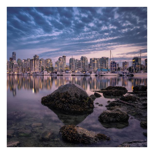 Obrazy architektura Vancouver o zachodzie słońca