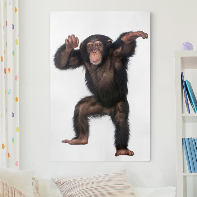 Nowoczesne obrazy do salonu Zadowolona małpa