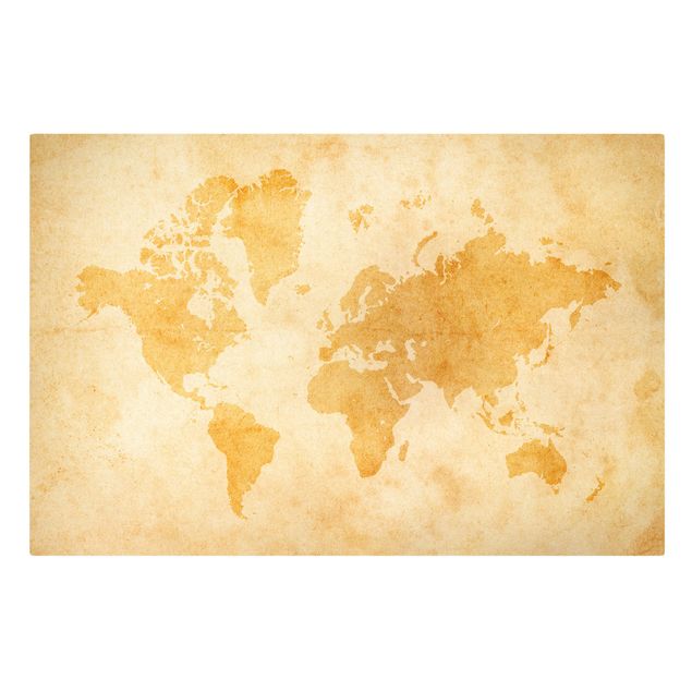 Obrazy retro Mapa świata w stylu vintage