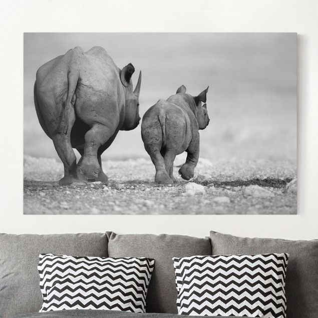 Dekoracja do kuchni Wędrujące nosorożce II