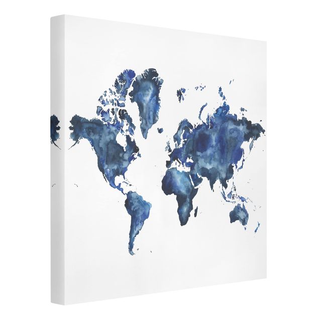 Niebieskie obrazy Wodna mapa świata światło