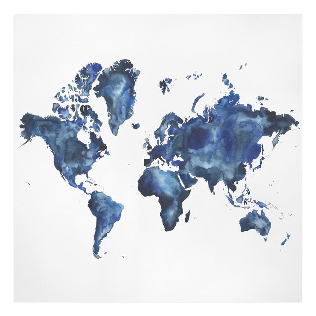 Obrazy mapy Wodna mapa świata światło