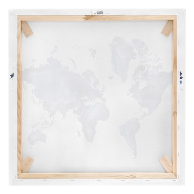 Obrazy na płótnie Wodna mapa świata światło