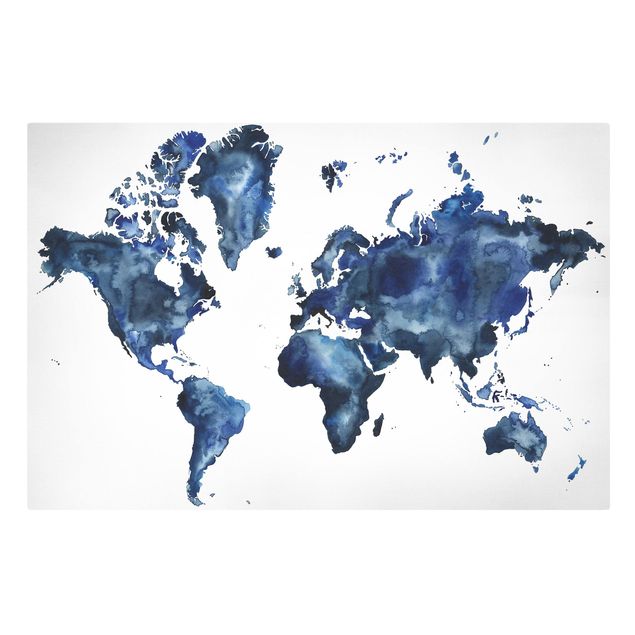 Obrazy mapy Wodna mapa świata światło